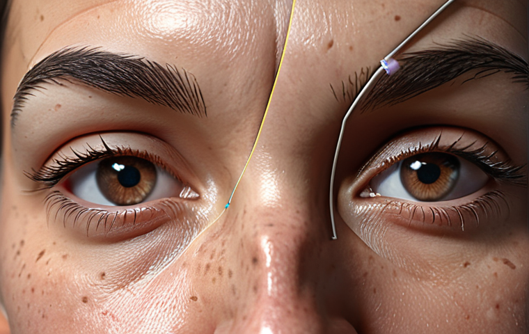 **A close-up portrait of a person with a subtle, ambiguous facial expression. The lighting should be soft and highlight the key features AI analyzes: wrinkles around the eyes, the curve of the lips, and the position of the eyebrows. In the background, faintly display lines and data points representing the AI's analysis process. Style: Realistic, slightly futuristic.**